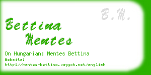 bettina mentes business card